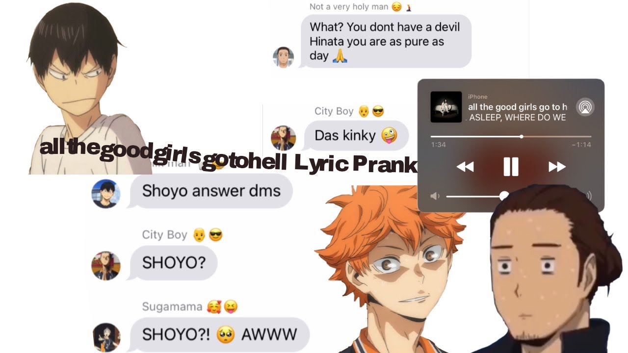 all the good girls go to hell - Lyric Prank // Haikyuu GC // suggestive Kagehina