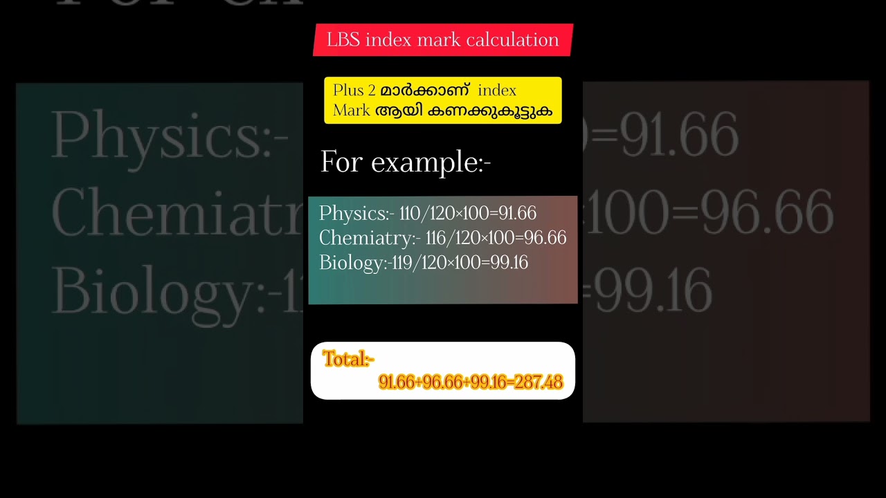 How calculate index mark/lbs index mark calculation/paramedical students