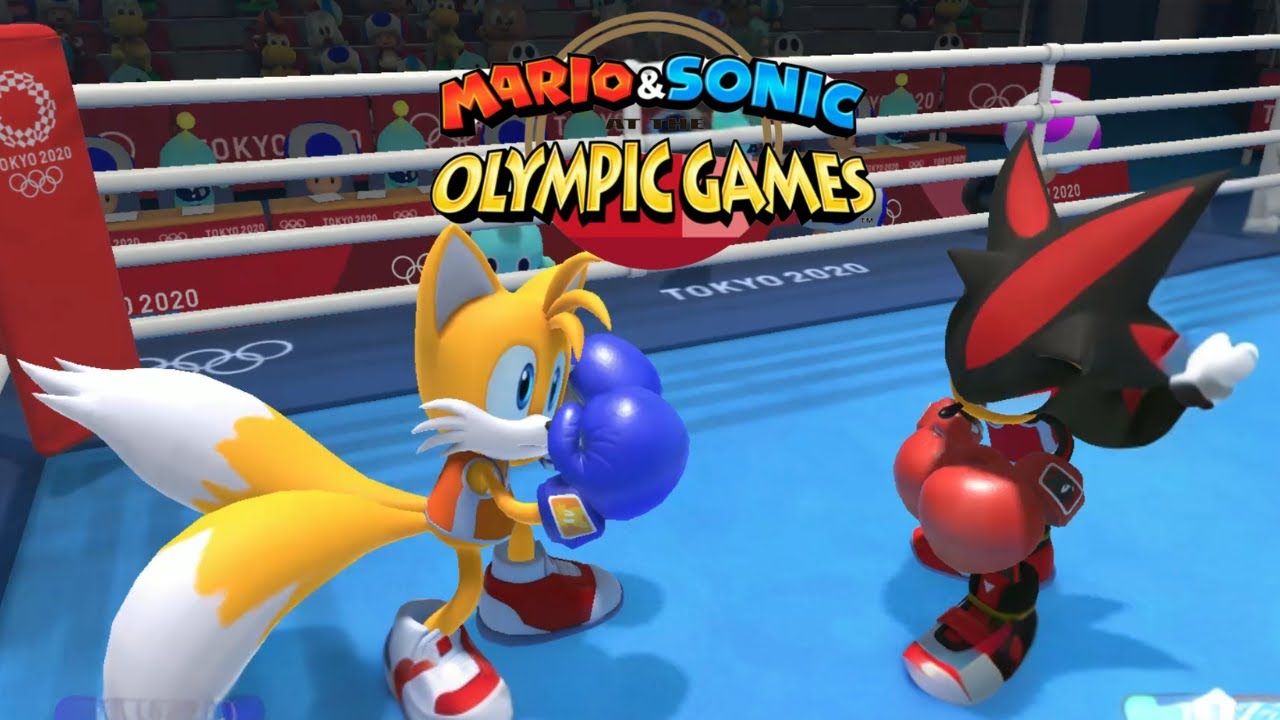 Mario & Sonic At The Olympic Games Tokyo 2020( Boxing ) Gameplay :Tails VS Shadow