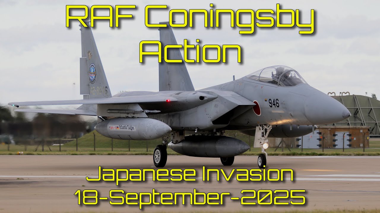 A Day at RAF Coningsby JASDF F-15Js, Kawasaki C-2s, B-52H Flyover, Italian Typhoons & RAF Training