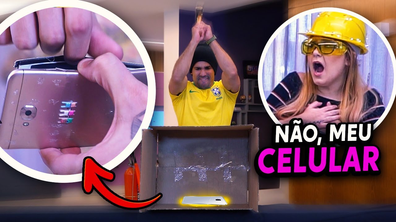 QUEBRAMOS O CELULAR DA CHERRY?! NÃO ACERTE A CAIXA ERRADA!