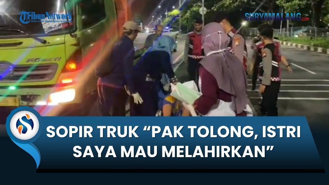 BAYI LAHIR DI TRUK BIKIN PANIK POLISI Bangkalan Saat Berpatroli Rutin di Suramadu