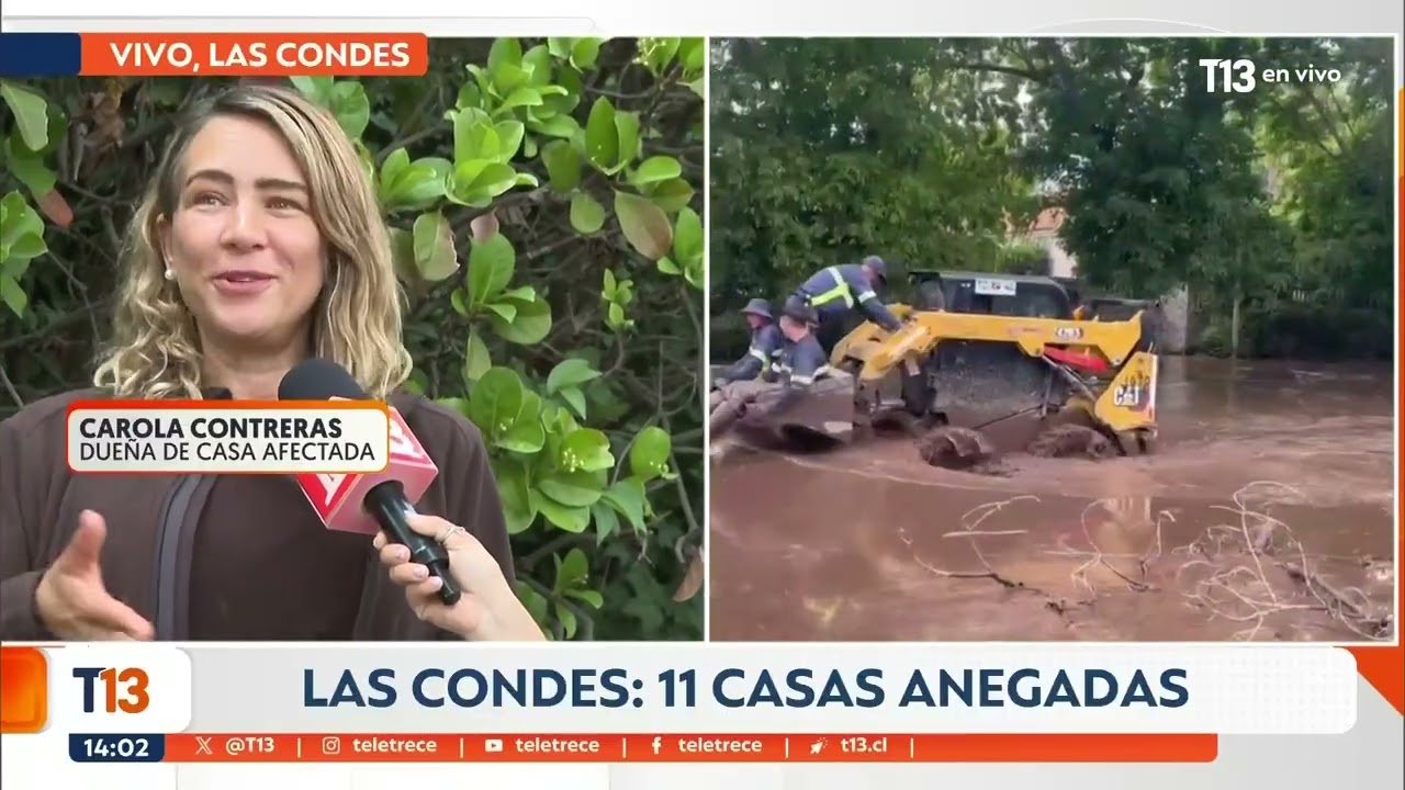 11 casas anegadas en Las Condes: conocida periodista se vio afectada