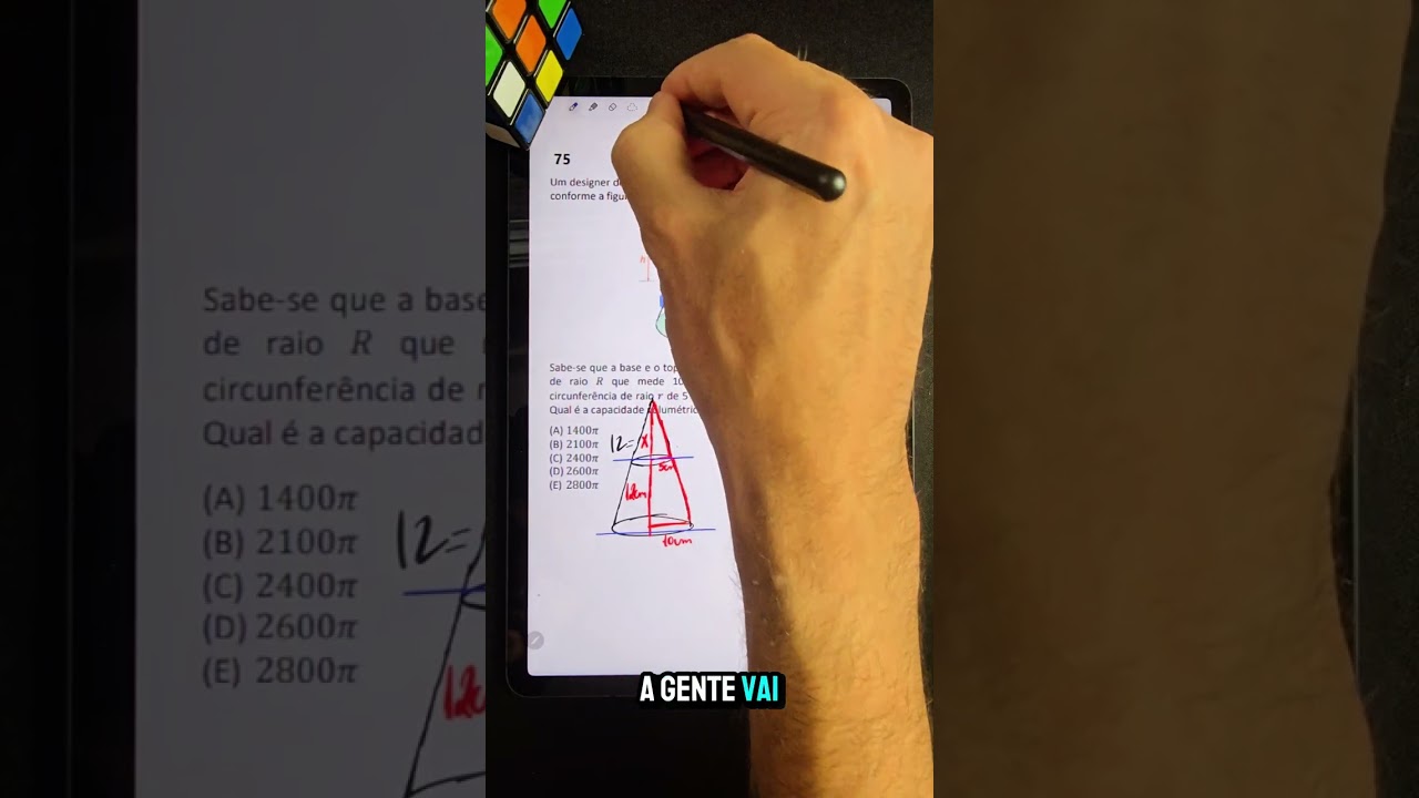 Tronco de cone #fuvest #matematica #geometria 