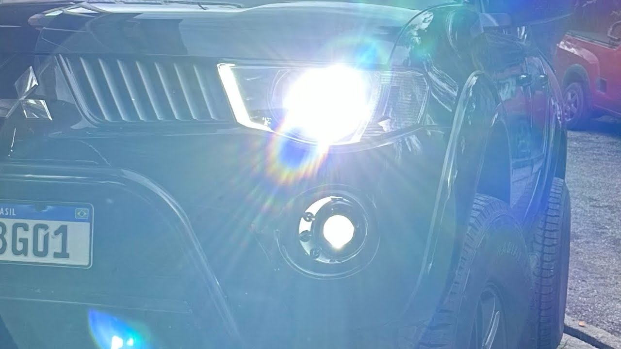 L200 triton farol full led +lanterna led +neblina bi led
