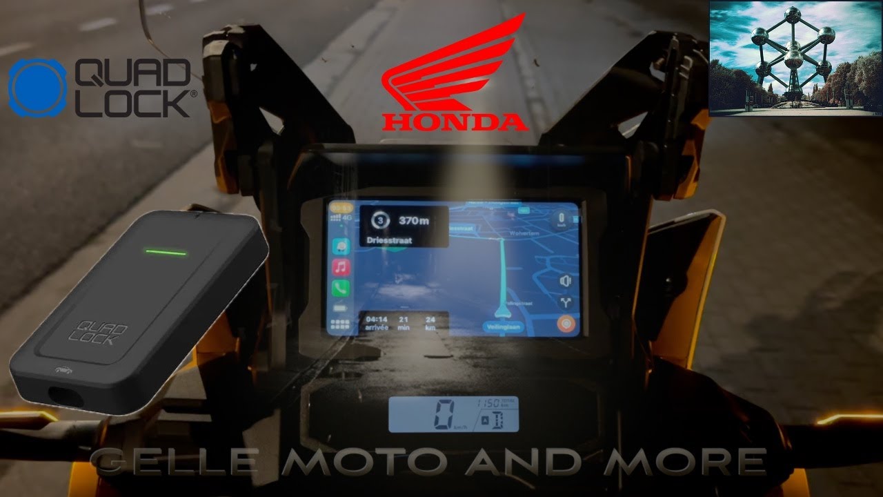 QUAD LOCK WIRELESS ADAPTOR LE CARPLAY ULTIME POUR HONDA AFRICA TWIN (2023)