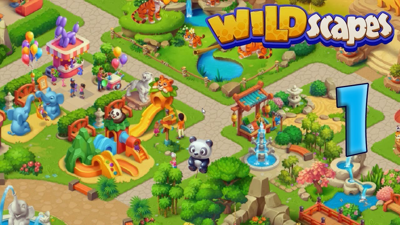 Wildscapes Part 1 - Zoo Decoration [ Gameplay Story ] Украшение Зоопарка HD