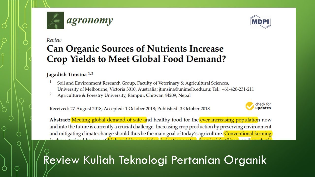 Kuliah TPO | Review: Nutrisi Organik Padat