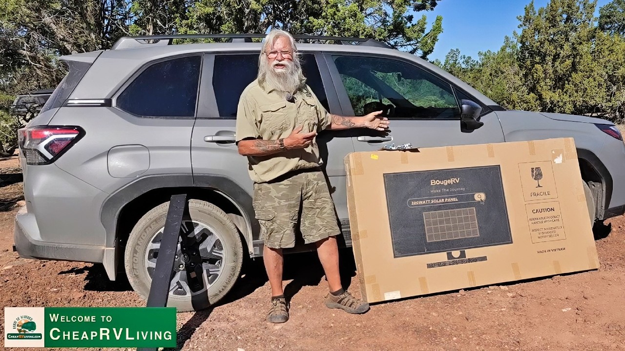 Easy Van Life Hack! Installing Solar Panels on My Subaru Roof!