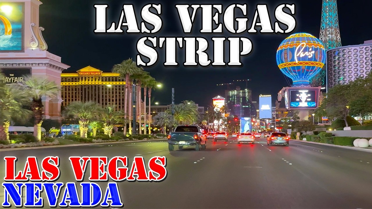 Las Vegas Strip - Las Vegas - Nevada - 4K Night Drive