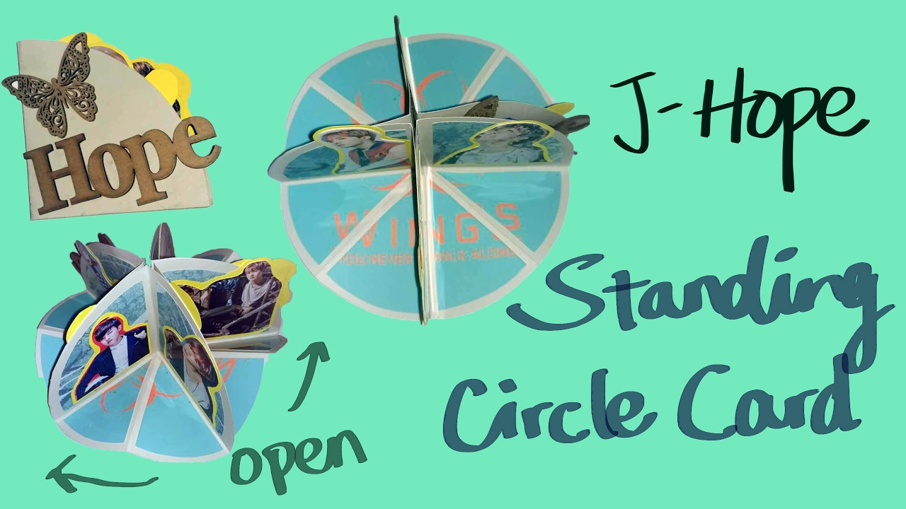 BTS J-Hope (Jung Hoseok) Handcraft / Handmade Standing Circle Card [R Luck]