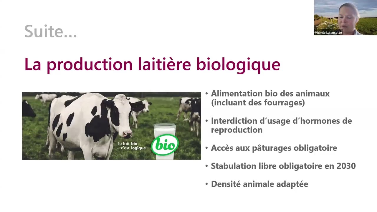 Des produits laitiers bios à mon menu : un choix logique!