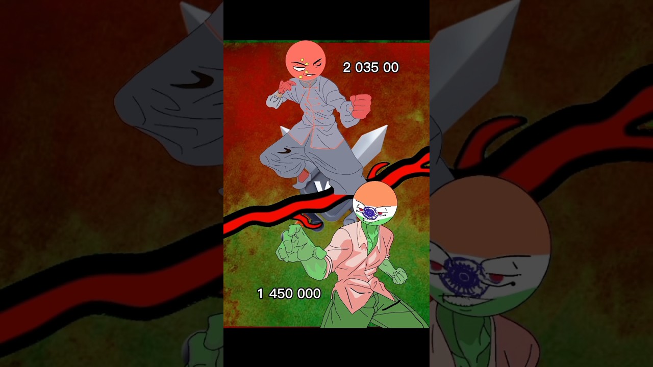 India vs China largest Army | #countryballs Edit #countryhumans #countryball #china #india