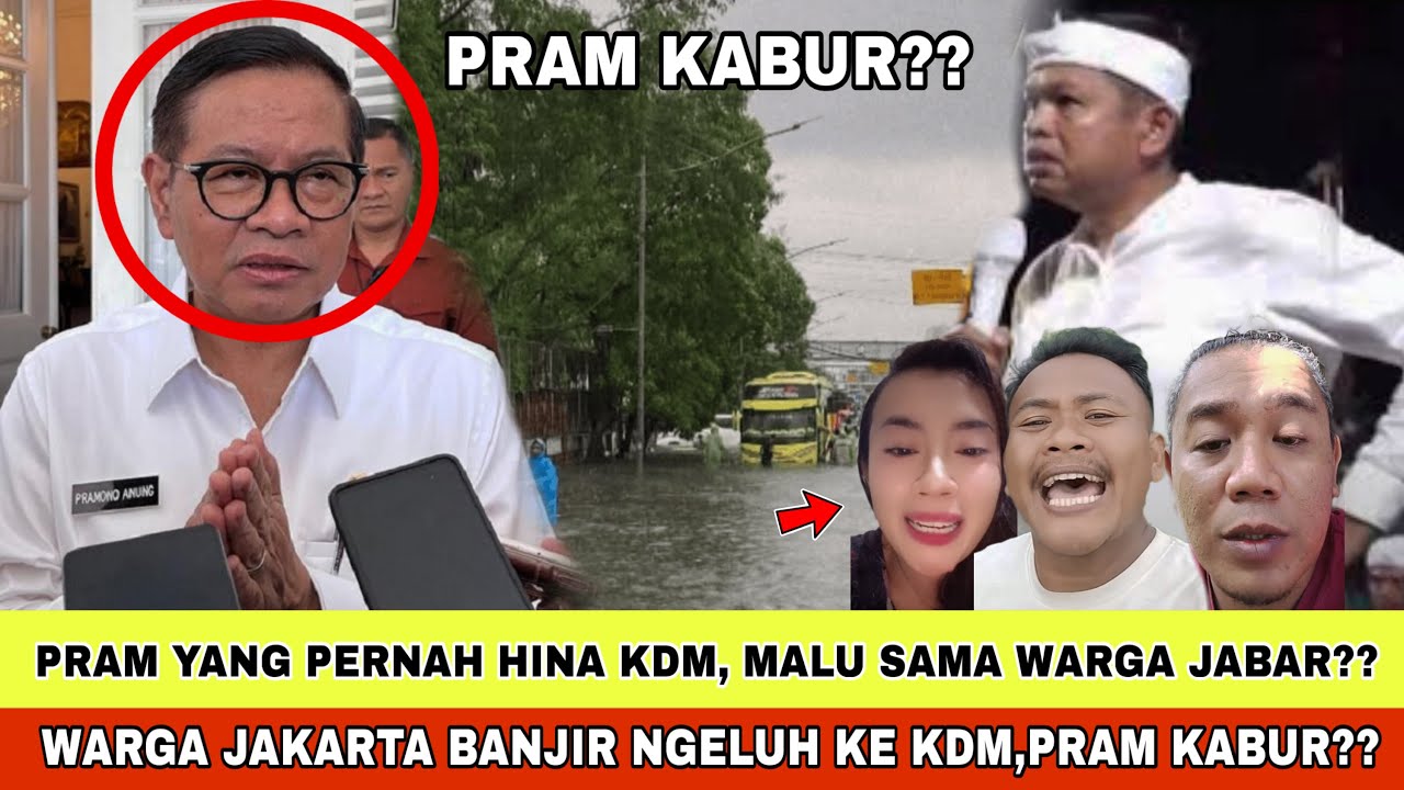 PRAM KEMANA?? GUBENRUR SI PALING HEBAT DI KOMPLEN WARGA JAKARTA, NGADU KE KDM MASALAH BANJIR?