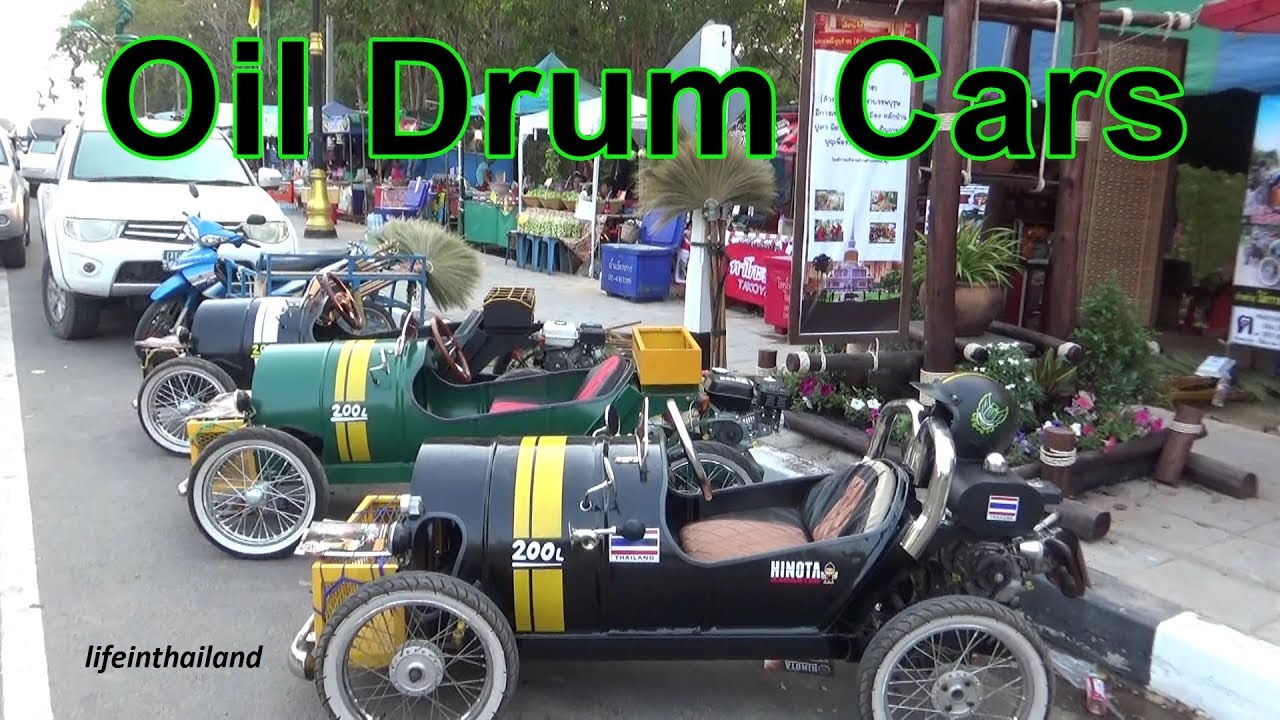 Oil Drum Cars in Rural Thailand, How cool is this.