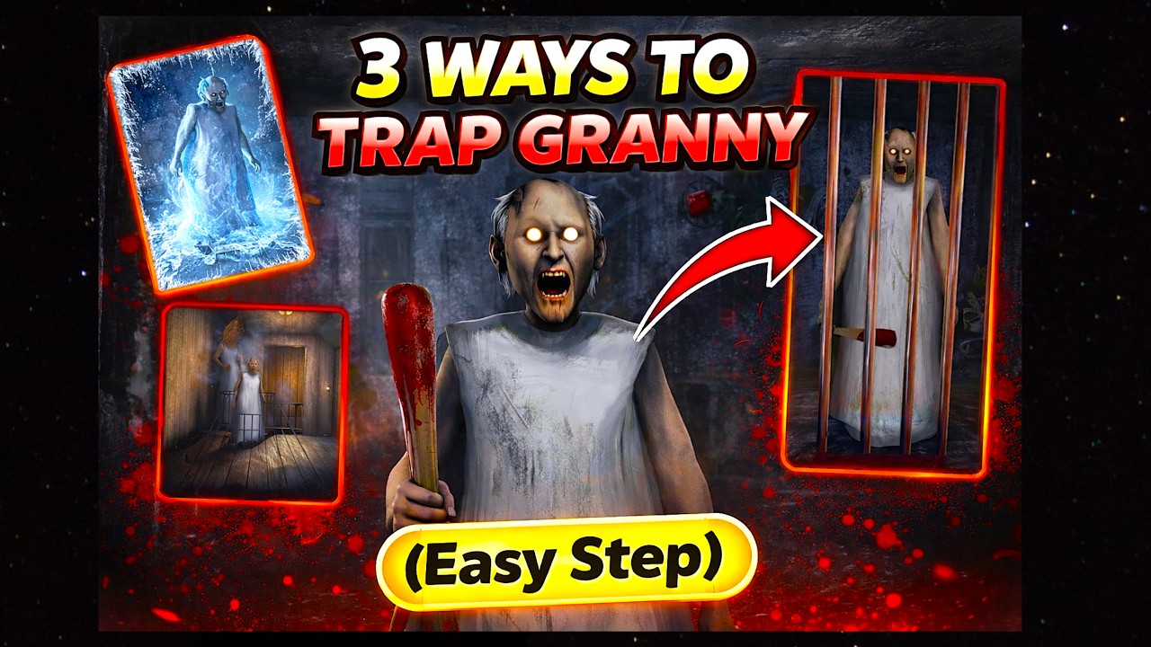 3 ways to Trap Granny with easy step🧙😮 I Play Granny Legacy V1.0.2 #grannygame #granny #granny2