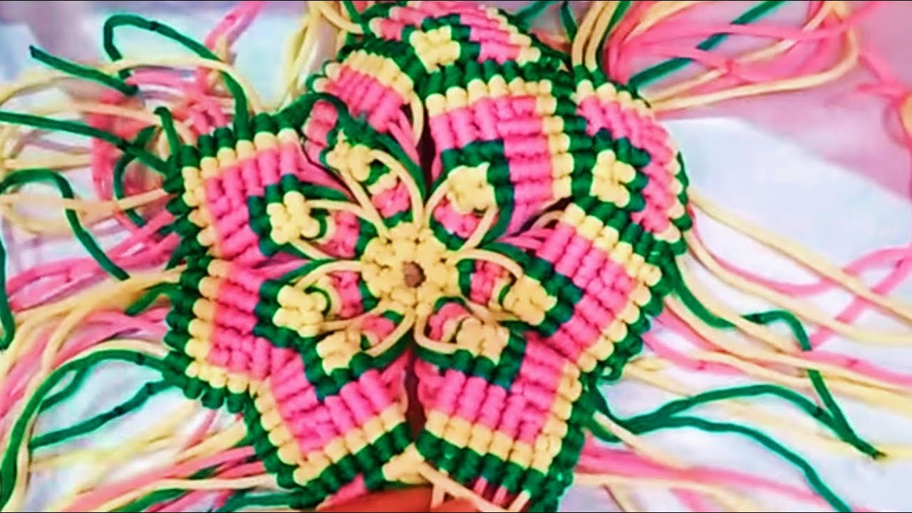 MACRAME BASKET/TOKRI / New design Macrame Lotus flower Tokri Easy Tutorial in hindi