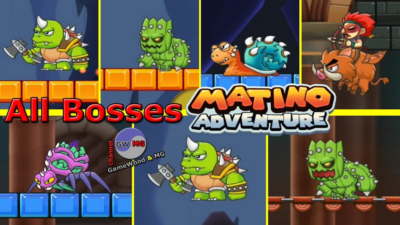 Все боссы (All Bosses) игры Super Matino - New Adventure на Android