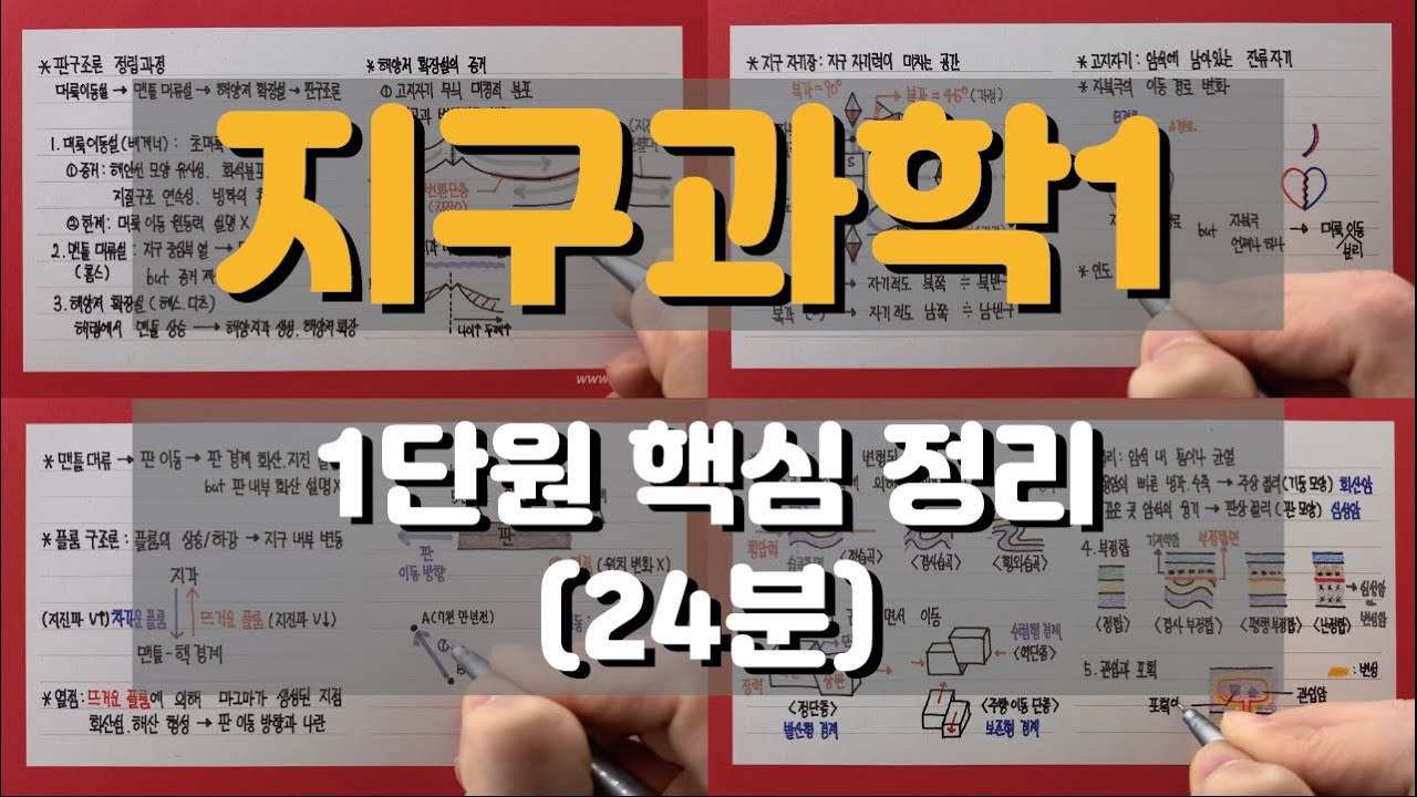 [고등 지학1] 1단원(고체지구) 핵심정리(24분)