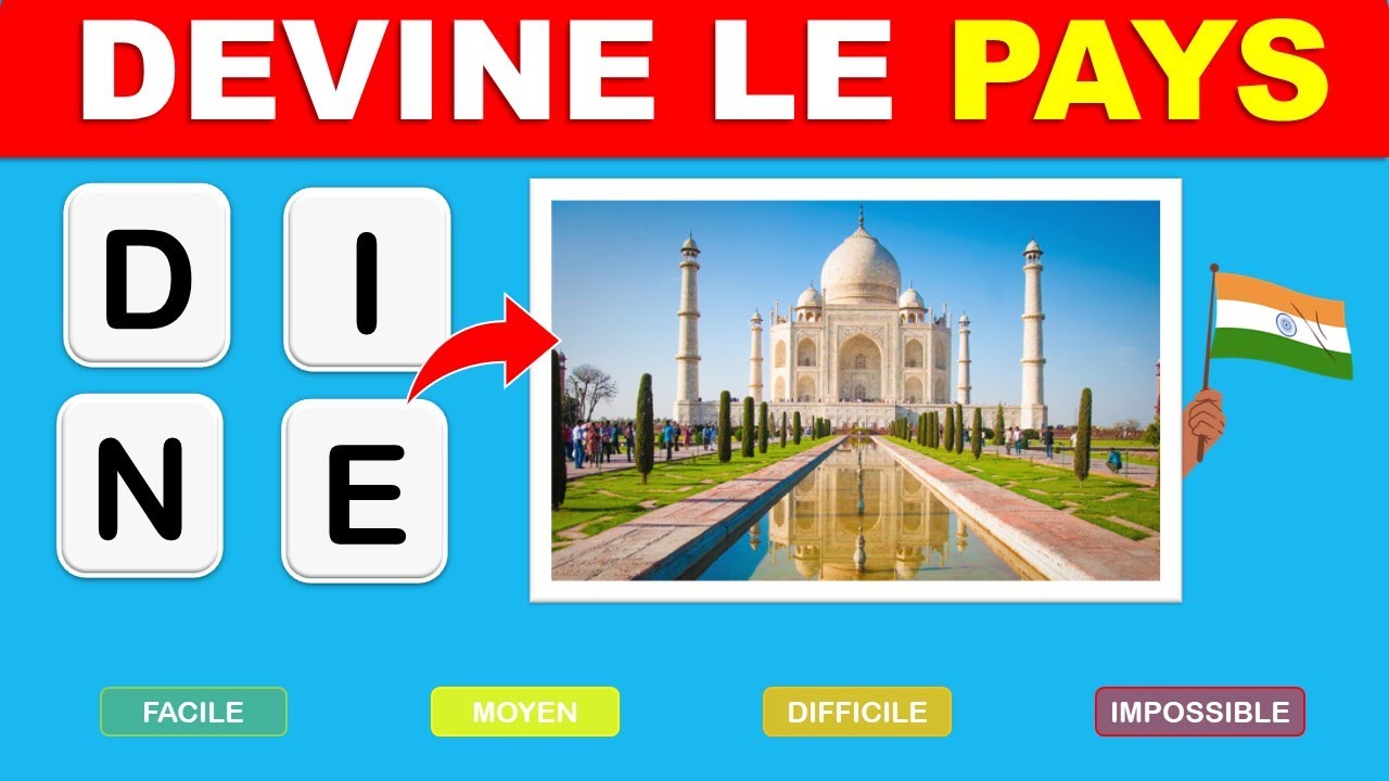 🌍QUIZ GÉOGRAPHIE 🌍 Devine le PAYS en remettant les LETTRES dans l'ORDRE | TEST | JEU  | QUIZZ | PAYS