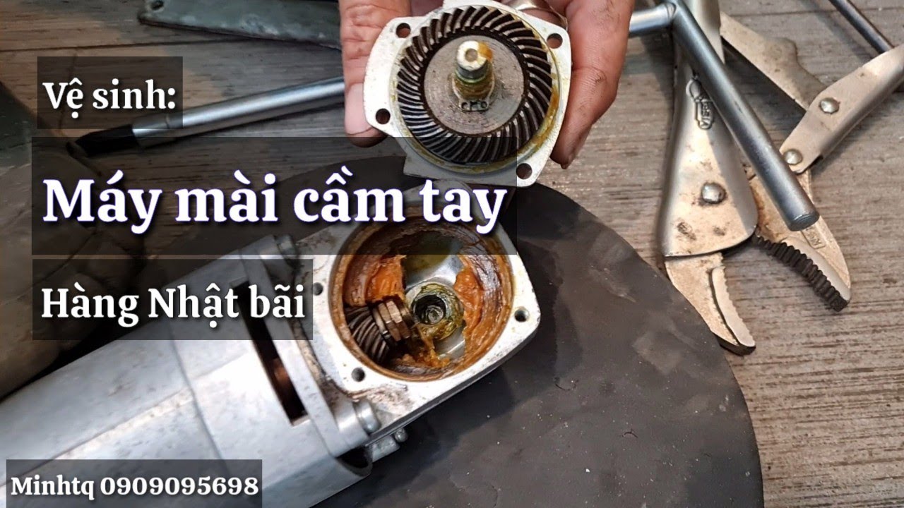 Vệ sinh máy mài cầm tay hàng Nhật bãi #minhtq #maymaicamtay