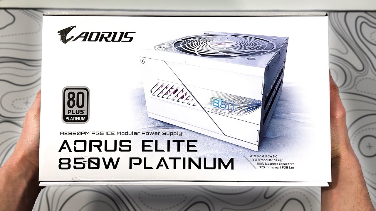 Best Budget All White PSU? - GIGABYTE AORUS ELITE 850W 80+ Platinum Modular PCIe 5.0 PSU Unboxing