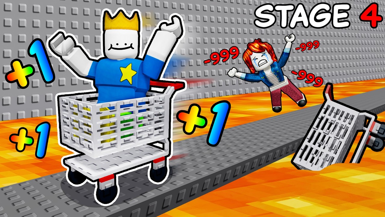 +1 SHOPPING CART SPEED to ESCAPE Roblox Tower...