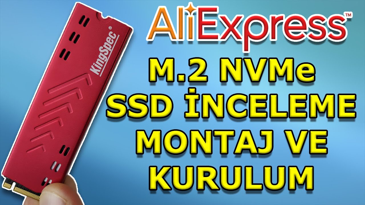 KingSpec M.2 NVMe SSD İnceleme, Montaj ve Kurulum. Çin'den M.2 SSD aldım.