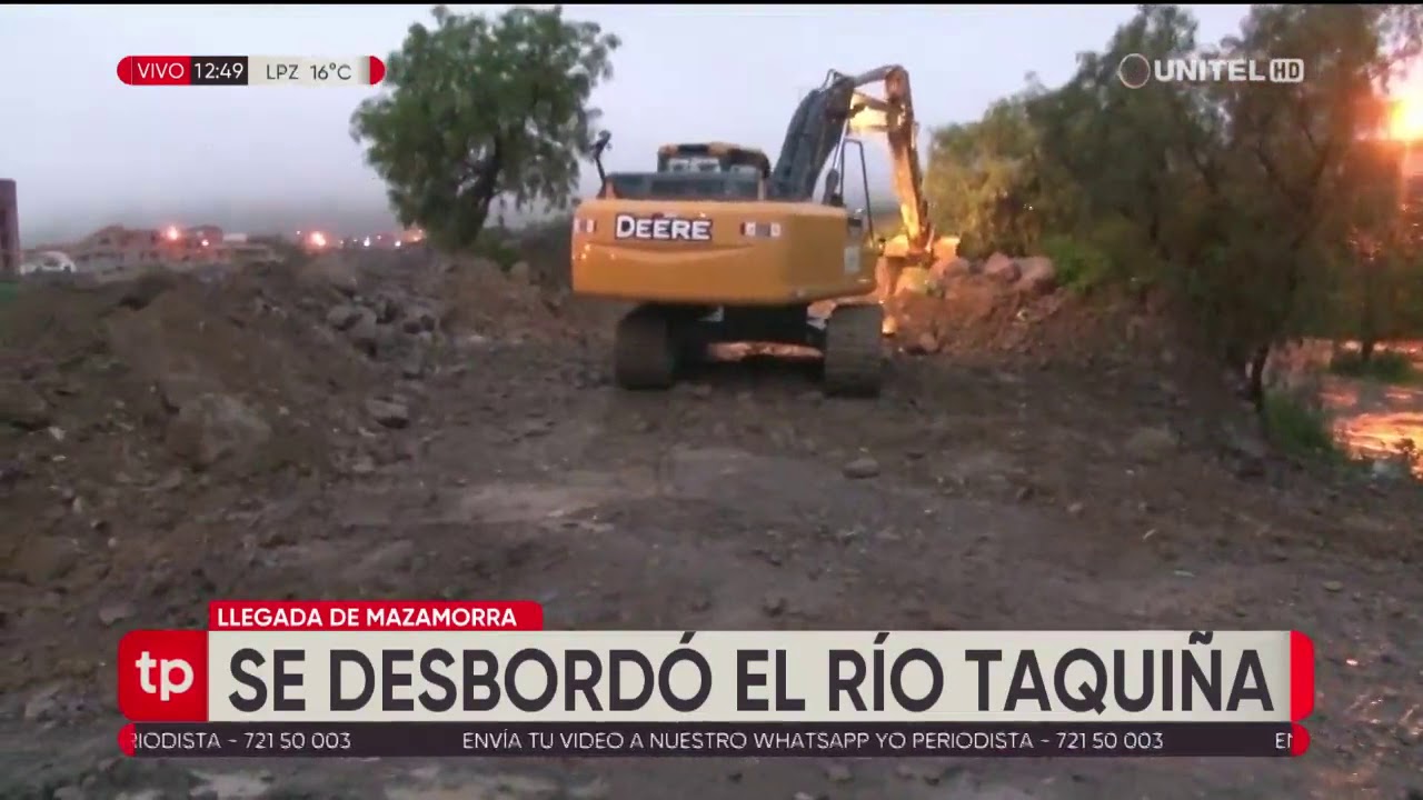 Lluvias provocan desborde del río y caída de mazamorra en Tiquipaya