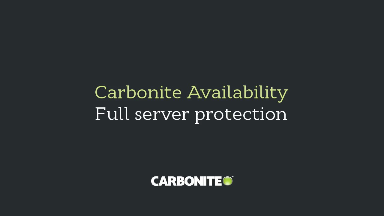 Carbonite Availability: full server protection