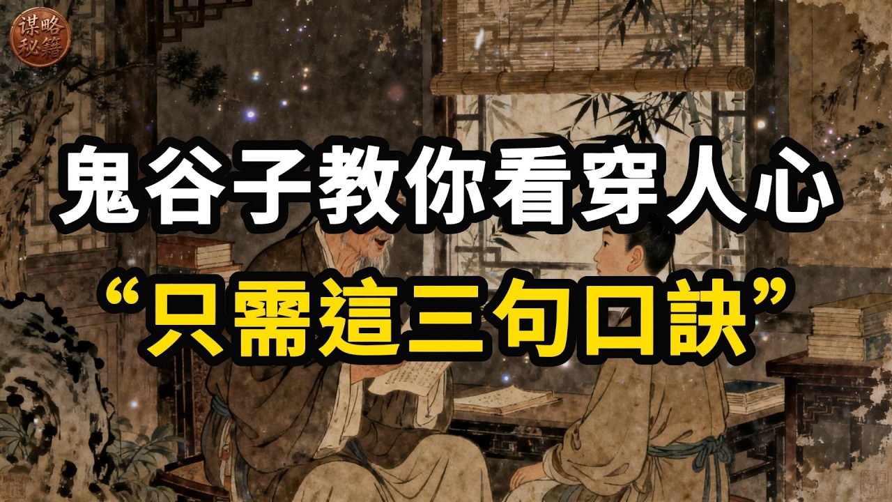鬼谷子教你看穿人心“只需這三句口訣”!#YouTube #谋略秘籍#鬼谷子#識人術#謀略智慧#人心洞察#處世哲學#東方智慧#人際關係#自我修養#決斷力