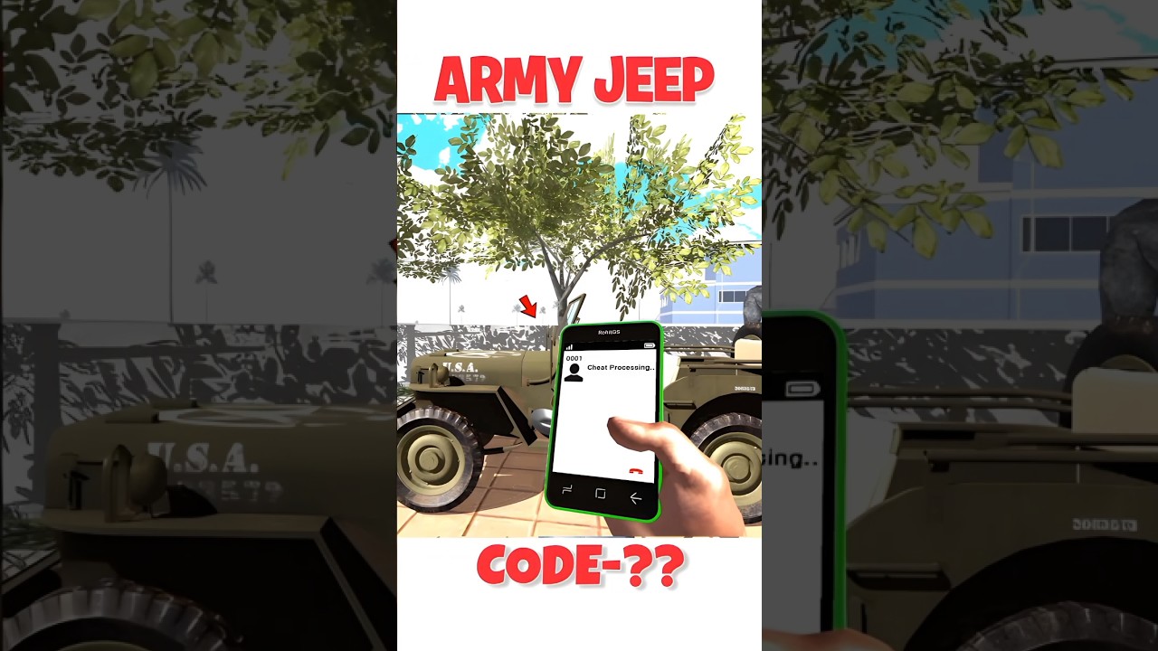 Army jeep cheat code in Indian bike driving 3d|Indian bike driving 3d new update #shorts Indian bike