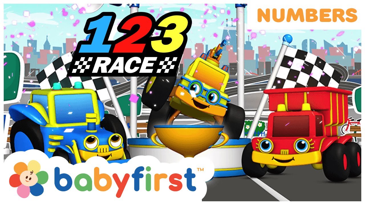 123 Race - NEW SHOW! | Learn numbers for kids | Numbers Song | Counting 1 to 10 | BabyFirst TV
