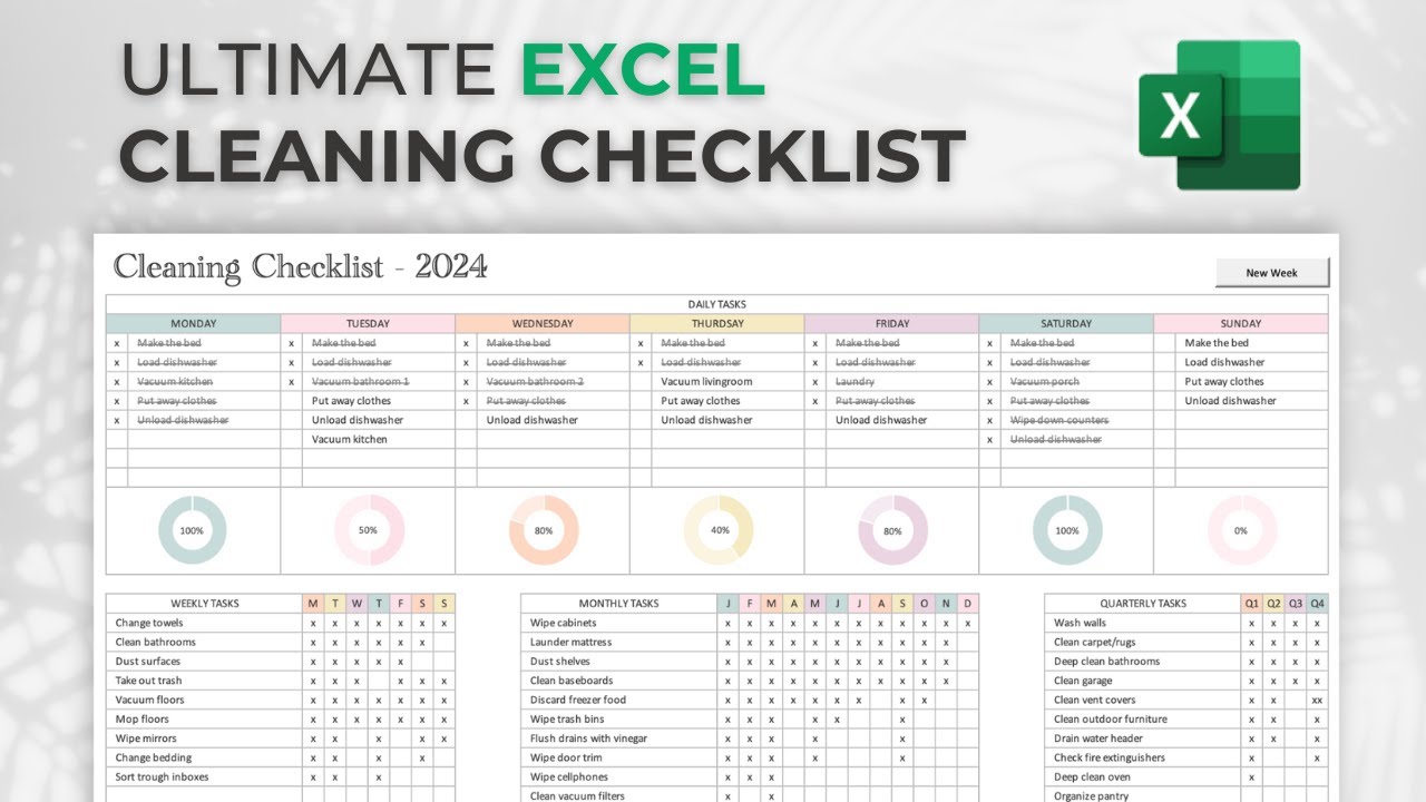 Cleaning Schedule Excel Template
