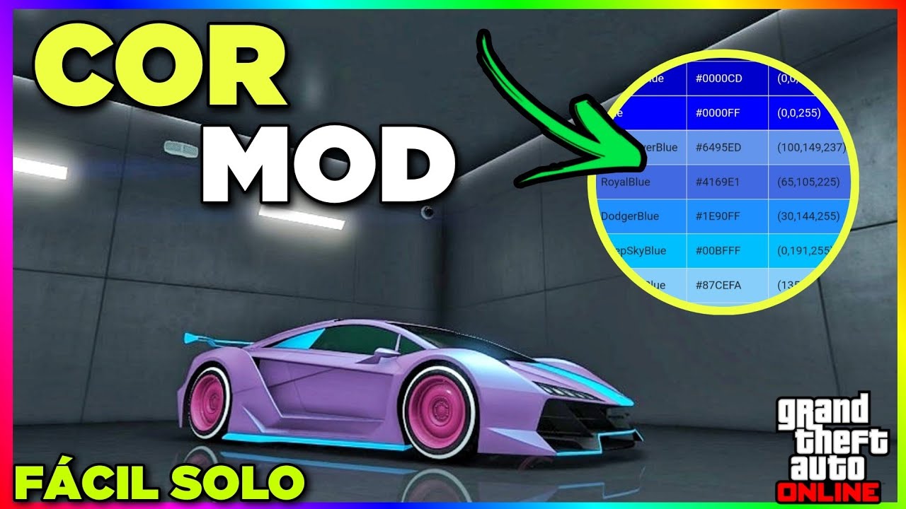 🔥COR MOD🔥 COMO MUDAR A COR DO COMANDO PASSO A PASSO MOSTRANDO TUDO NO GTA 5 ONLINE