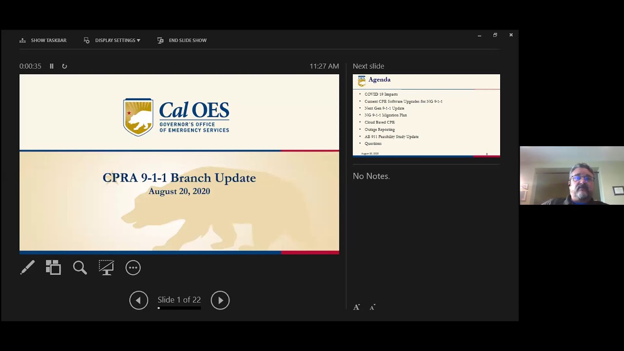 CalOES 9 1 1 Branch Update