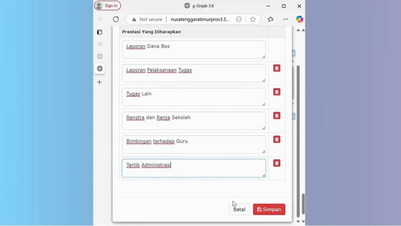 TUTORIAL PENGINPUTAN ANJAB ABK PADA APLIKASI SINJAB BIRO ORGANISASI SETDA PROVINSI NTT