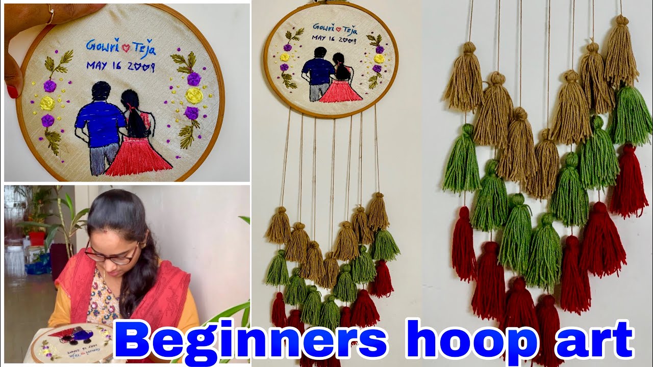 Embroidery Hoop art step by step| Customized gift ideas| Beginners hoop art | Handmade gift ideas
