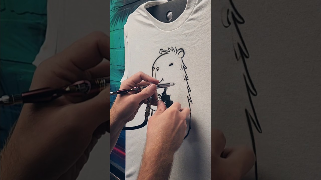 I wanted to paint something cute, so here's a Capybara! What do you think? #airbrush
