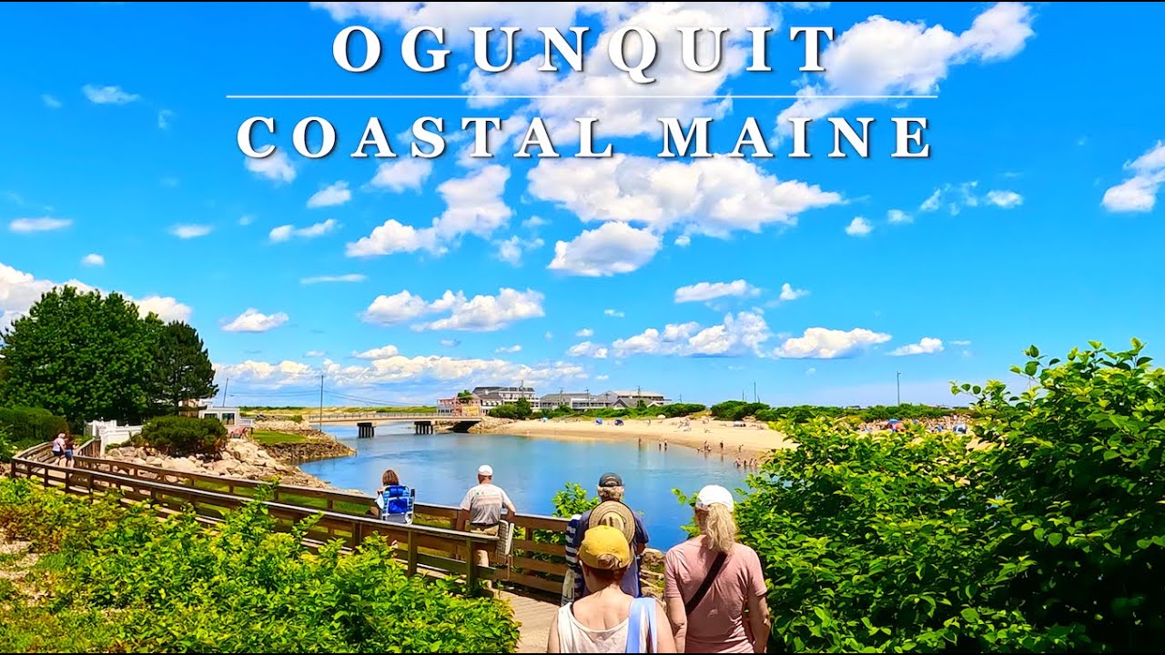 OGUNQUIT Downtown & Beach Scenic Walk - [Ogunquit, Maine] - 4k Walking Tour with Binaural 🎧