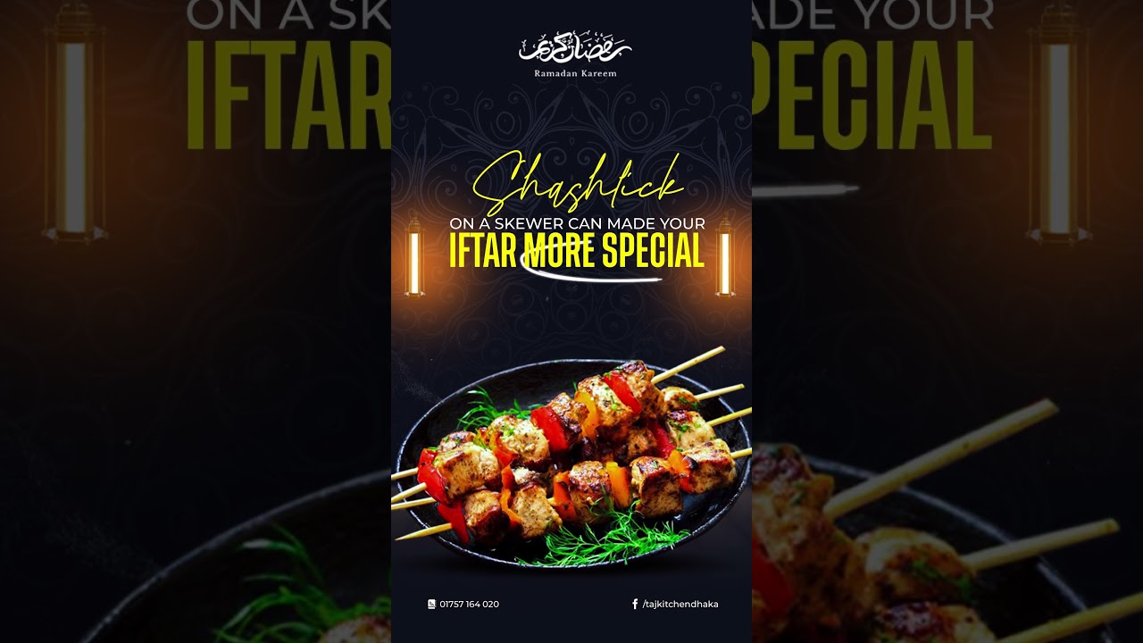 Motion graphic short food menu promo video in after effects / Food animation video