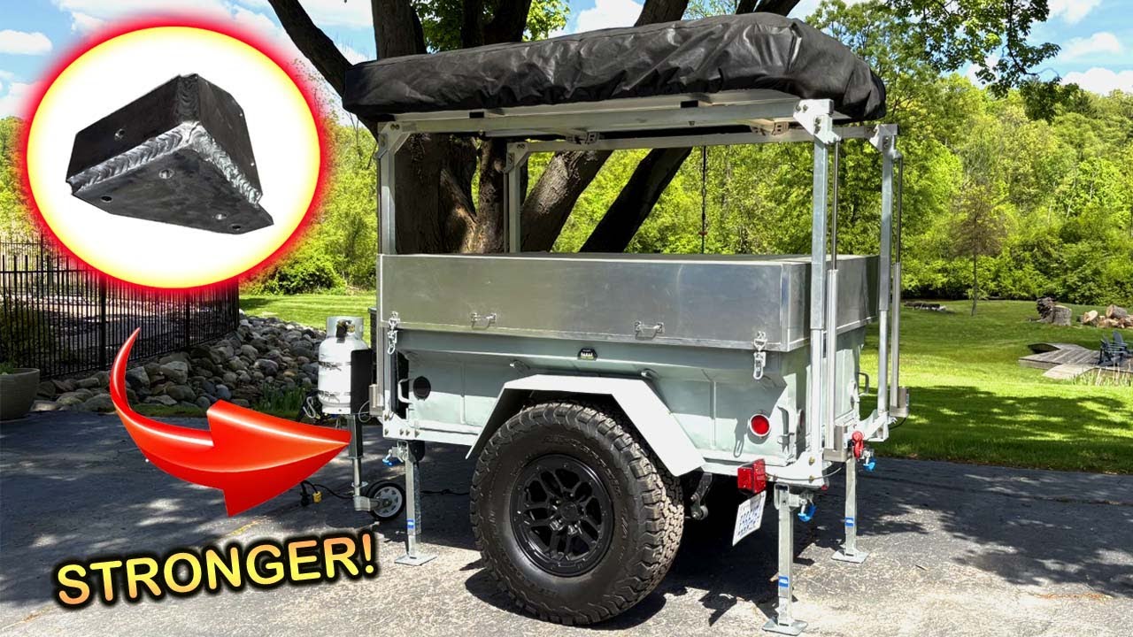 New Brackets for my Overland Trailer Rooftop Tent Rack !