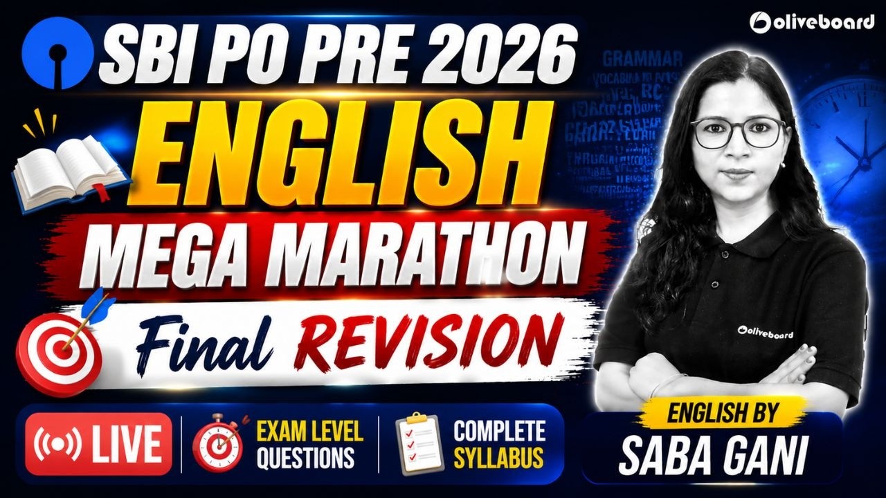 SBI PO Pre 2026 English Mega Marathon | Most Expected Questions | Saba Gani | Oliveboard