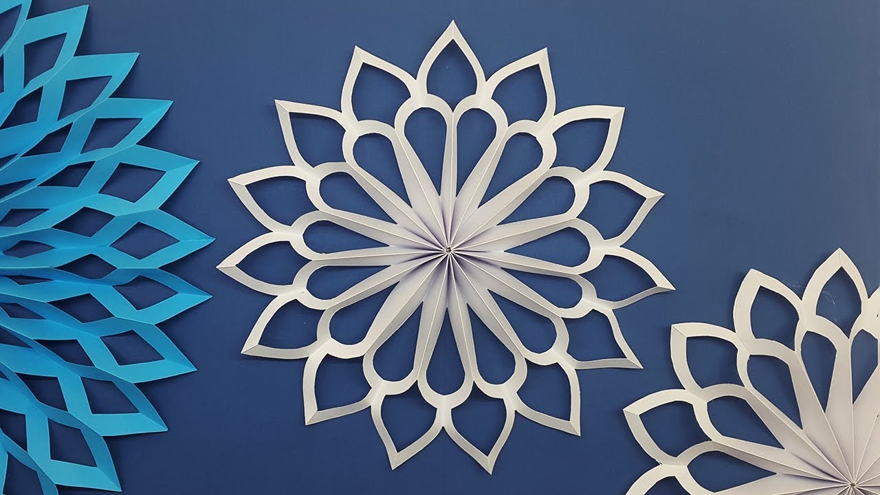 DIY 3D Paper Snowflakes | Christmas Decoration Ornaments