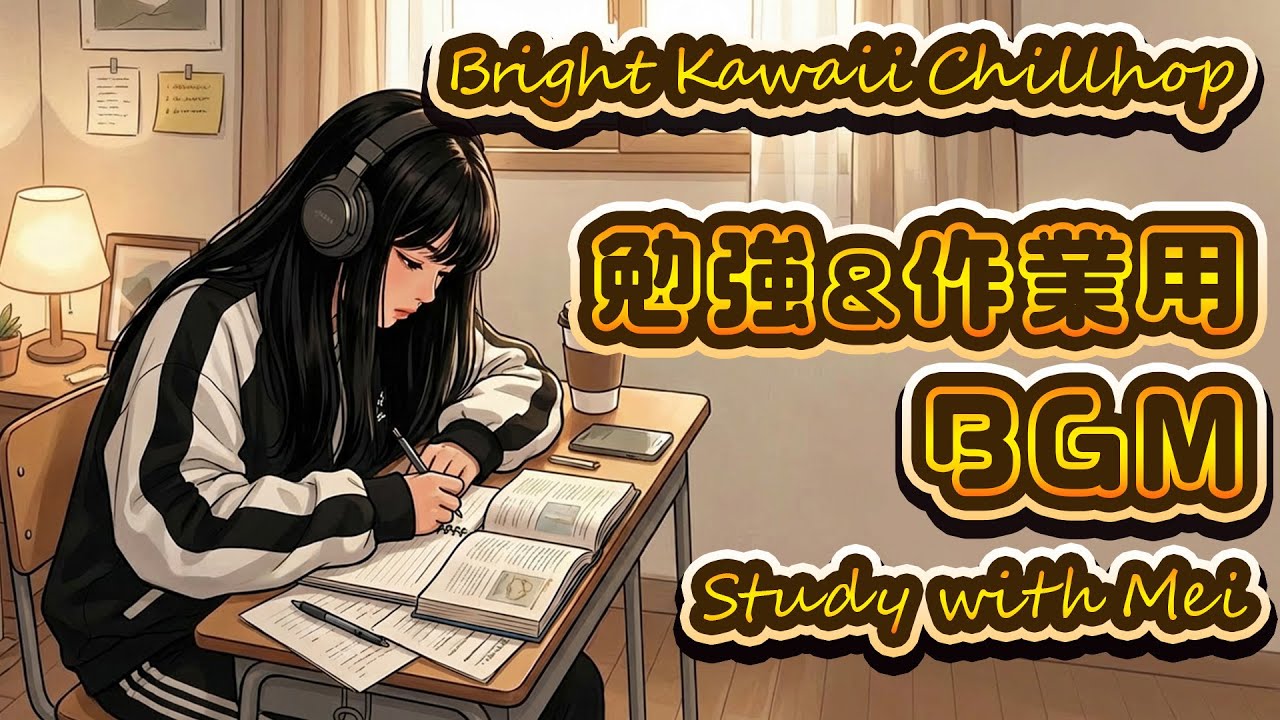 [1Hour] Lofi for Studying🚀Bright Kawaii Chillhop for Study & Work【集中力アップ/モチベ向上/勉強用/作業用/BGM/1時間耐久】