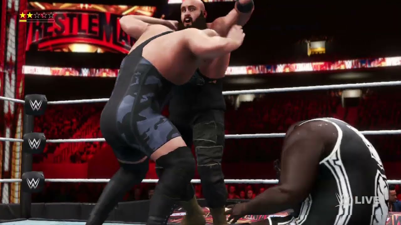 Three Giants Big Show 🔥Vs Brown Strowman 🔥Vs Mark Henry 🔥/Wwe Title match 