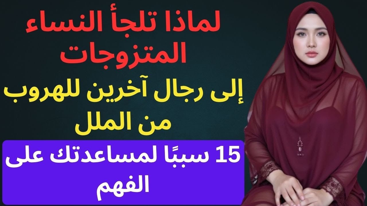 لماذا تبحث المرأة المتزوجة عن رجل آخر؟ 15 سببًا صادمة لن يخبرك بها أحد
