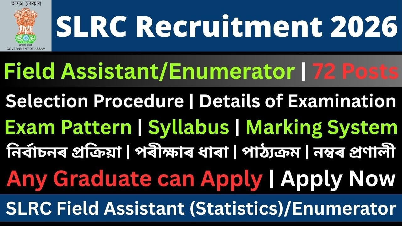 SLRC Field Assistant/Enumerator: Exam Pattern & Syllabus