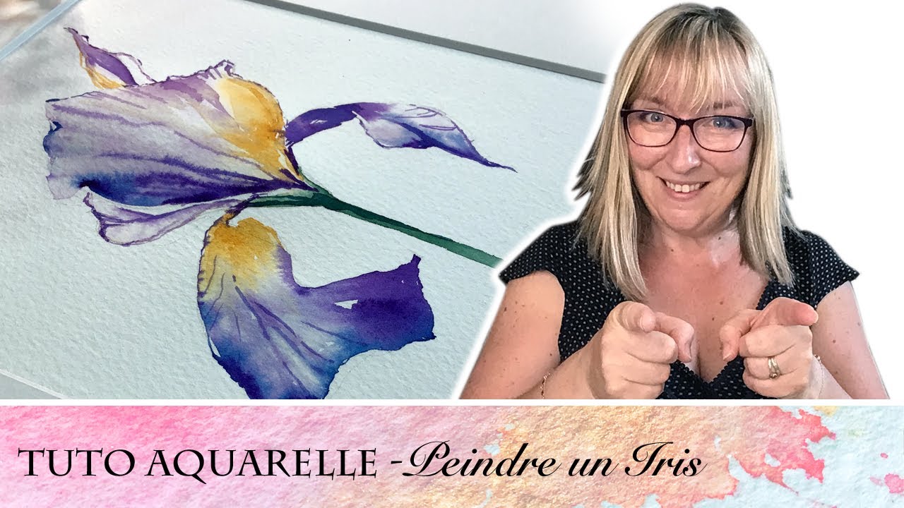 Tutoriel Aquarelle débutant - Comment peindre un iris à l’aquarelle avec @VirginieLucas
