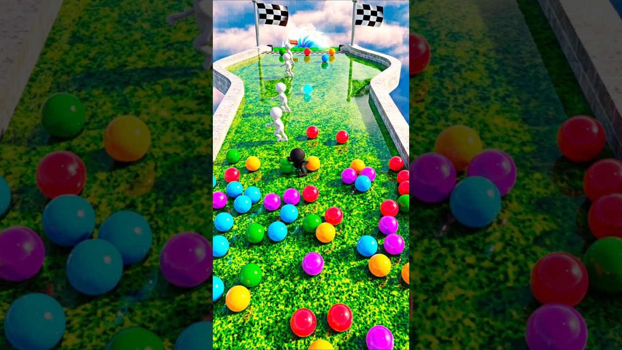 Crowd Marble Ball Run #10 #shorts #viral #games